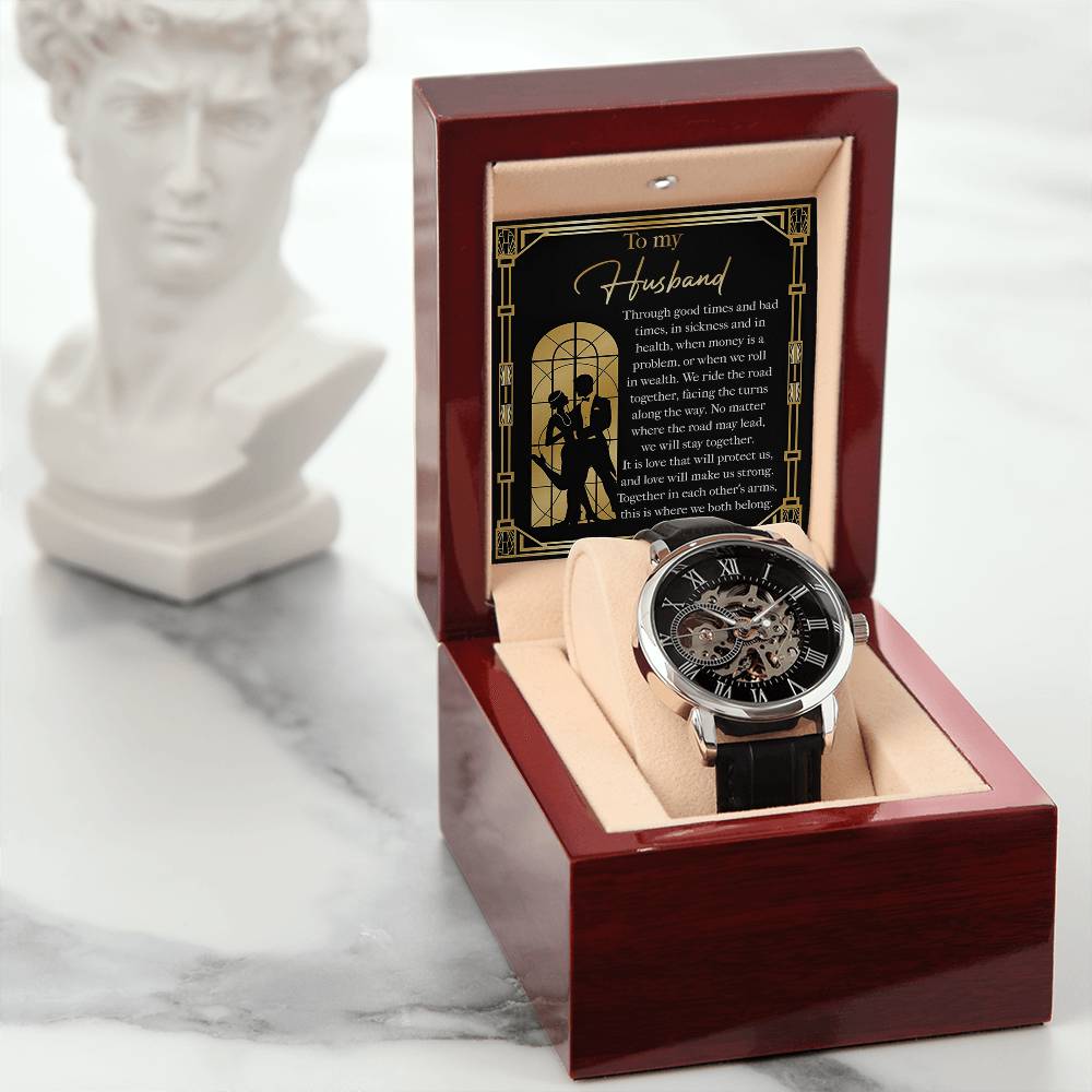 Husband-Make Us Strong-Metal Chronograph Watch