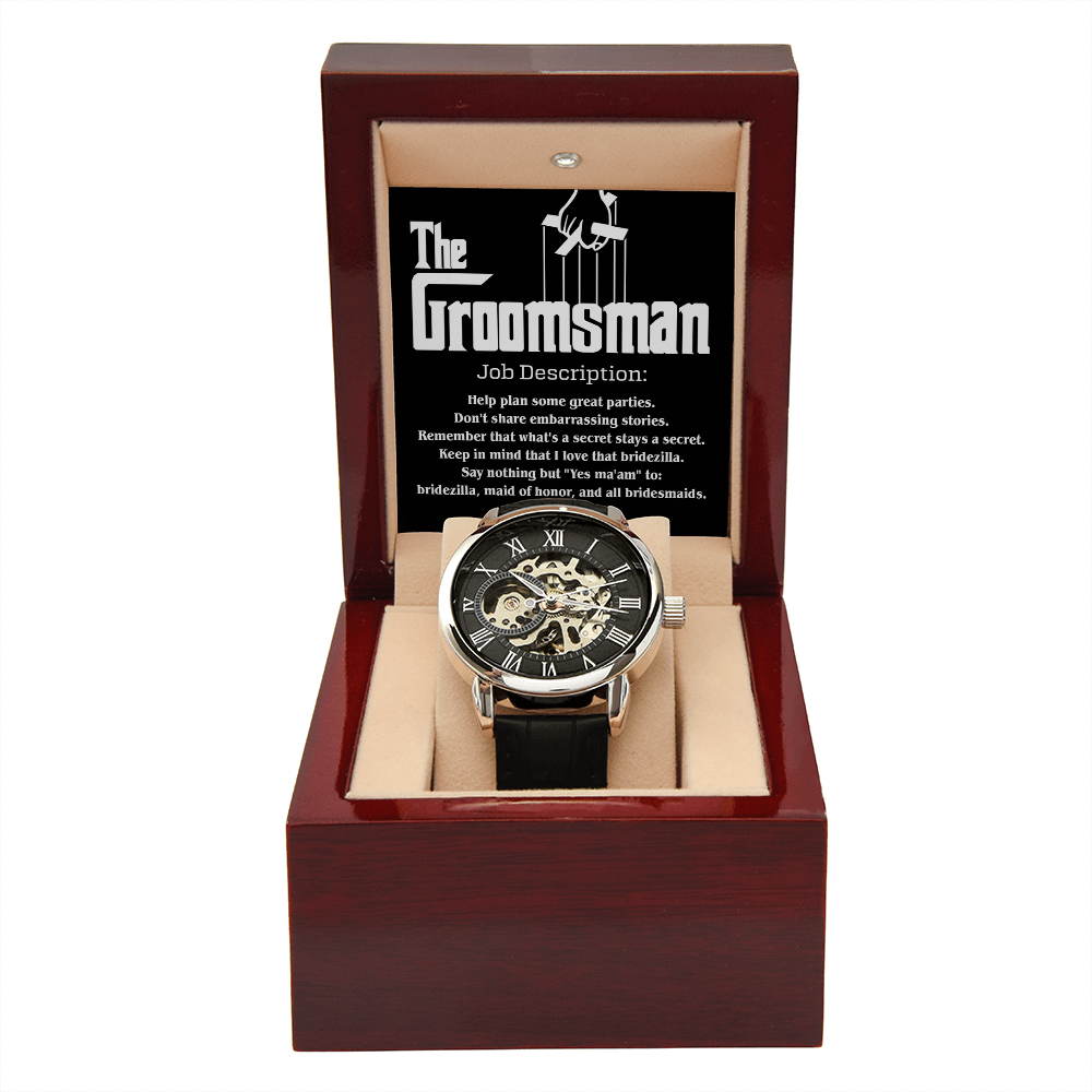 To the Groomsman Metal Watch