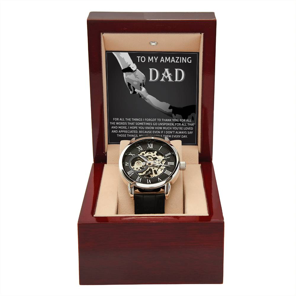 Dad-To Thank You-Metal Chronograph Watch