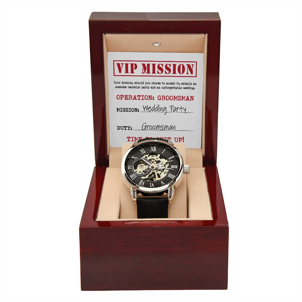 Groomsman-VIP Mission-Metal Chronograph Watch