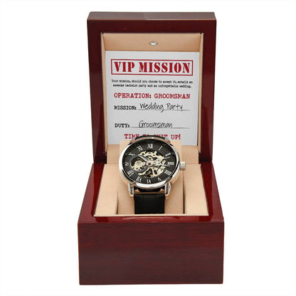 Groomsman-VIP Mission-Metal Chronograph Watch