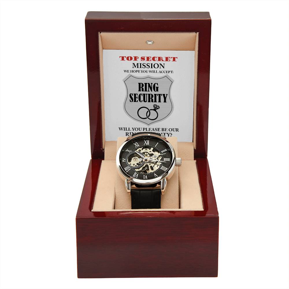 Ring Security-Top Secret Mission-Metal Chronograph Watch