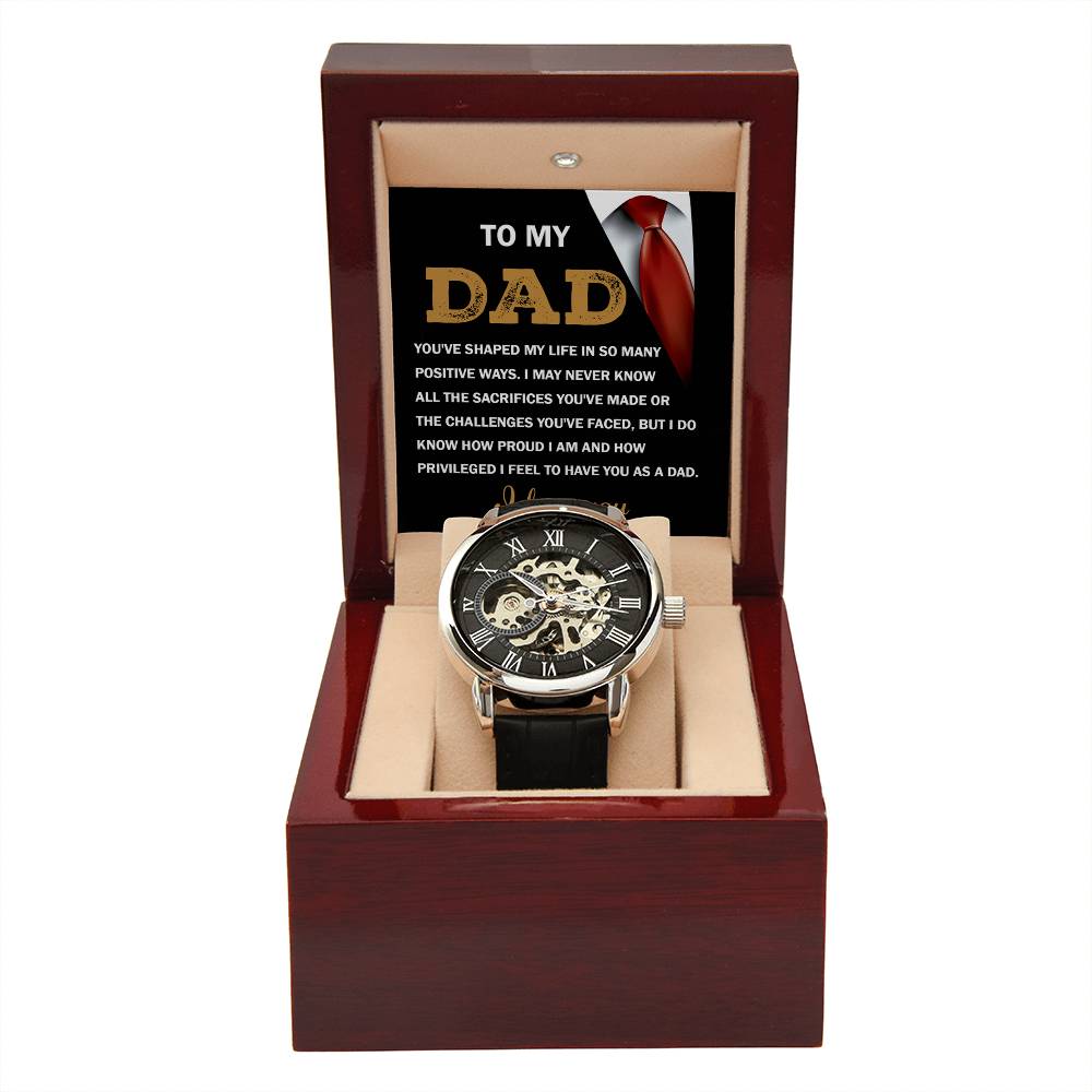 Dad-Shaped My Life-Metal Chronograph Watch