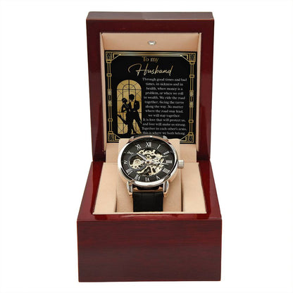 Husband-Make Us Strong-Metal Chronograph Watch