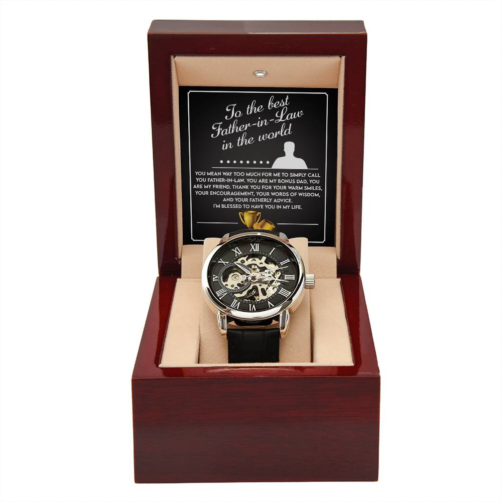 Father-In-Law-The Best-Metal Luxury Openwork Watch