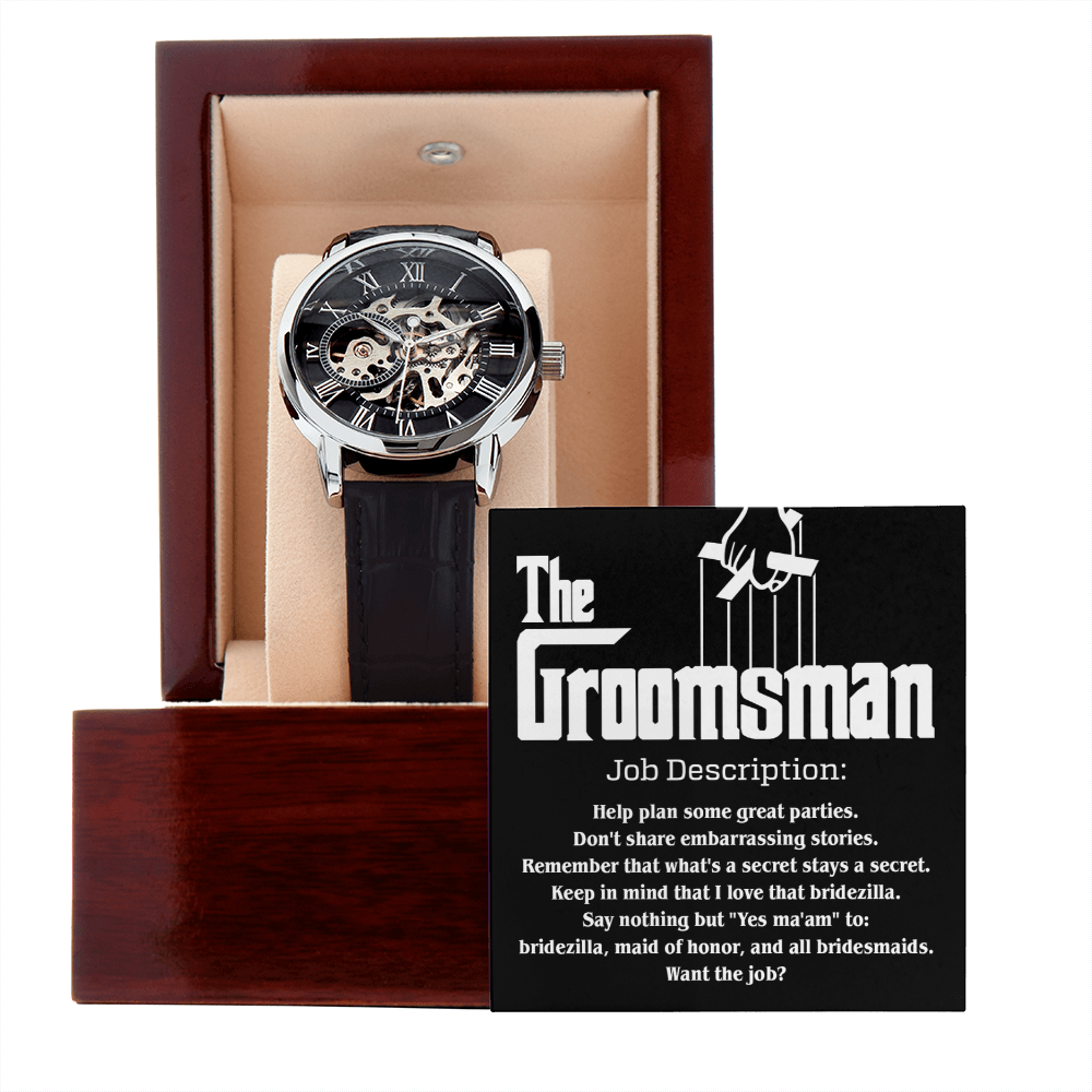 To the Groomsman Metal Watch