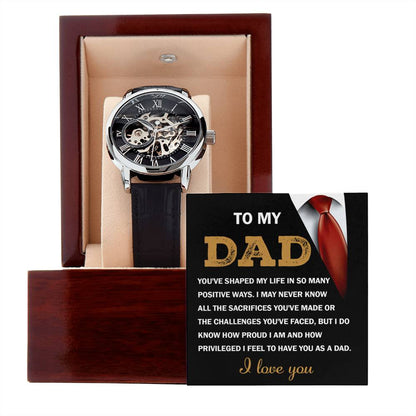 Dad-Shaped My Life-Metal Chronograph Watch