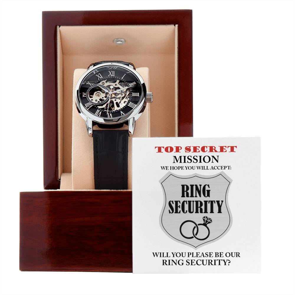 Ring Security-Top Secret Mission-Metal Chronograph Watch