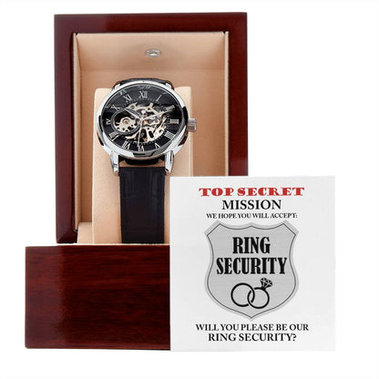 Ring Security-Top Secret Mission-Metal Chronograph Watch
