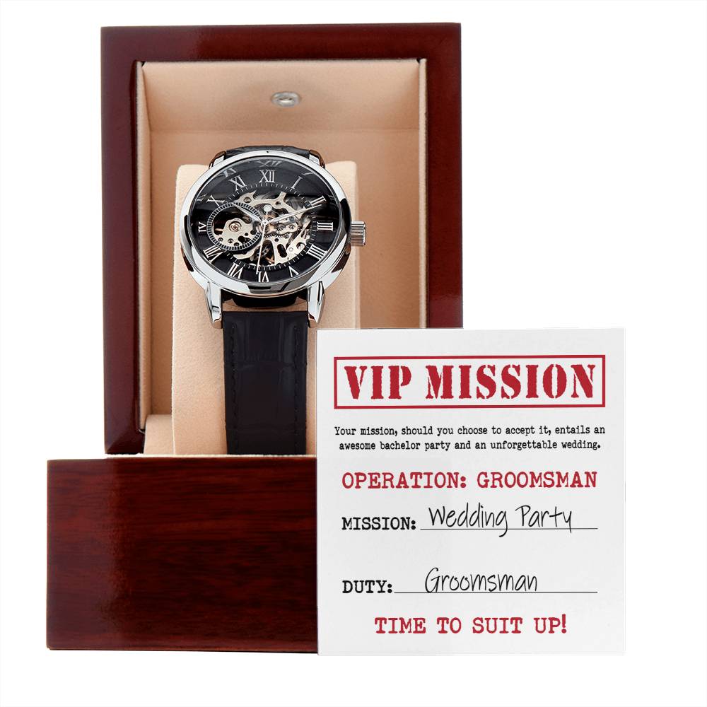 Groomsman-VIP Mission-Metal Chronograph Watch