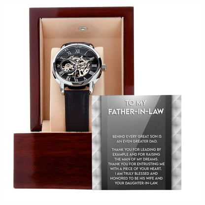 Father-in-Law-Of Your Heart-Metal Chronograph Watch