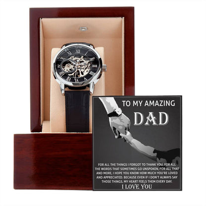 Dad-To Thank You-Metal Chronograph Watch