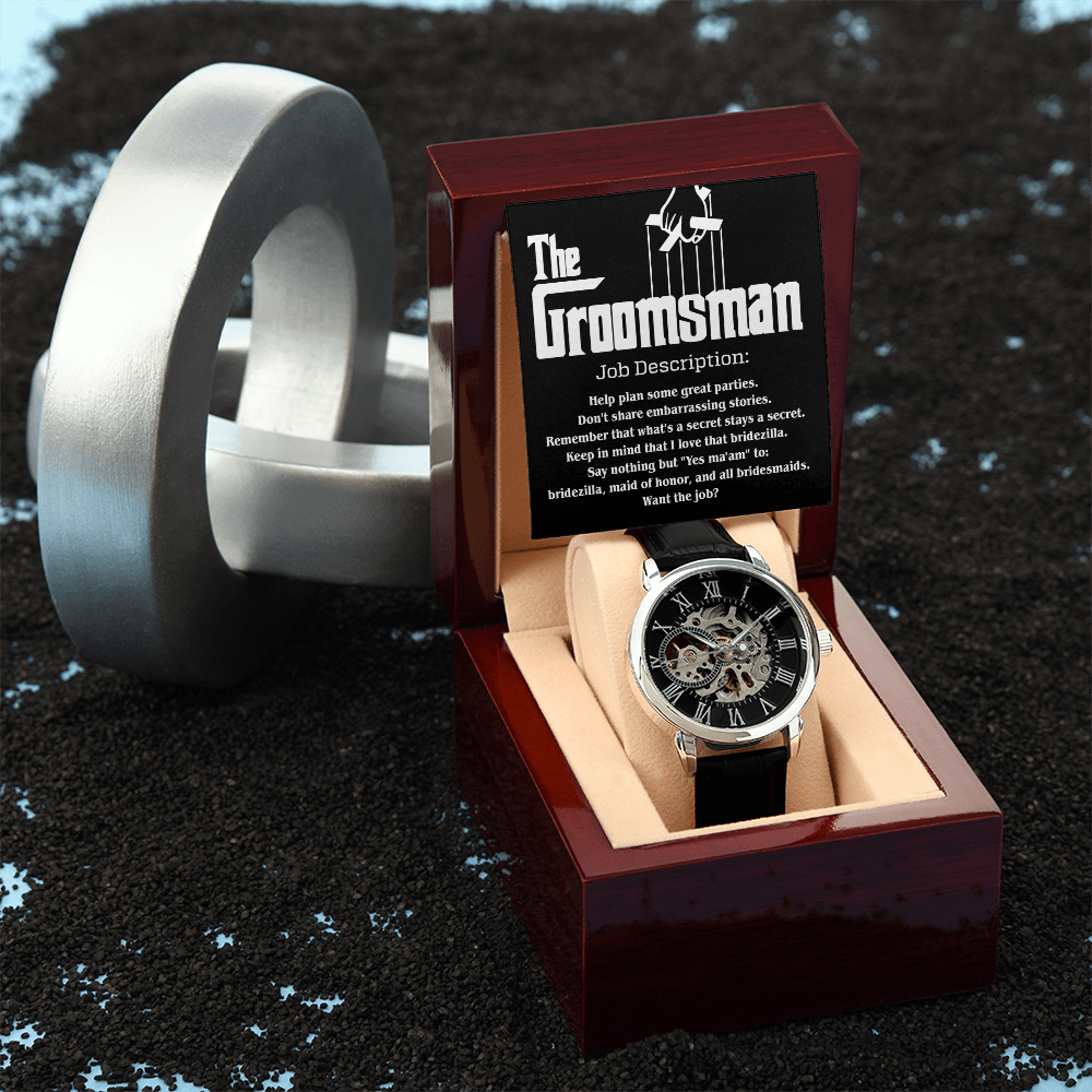 To the Groomsman Metal Watch