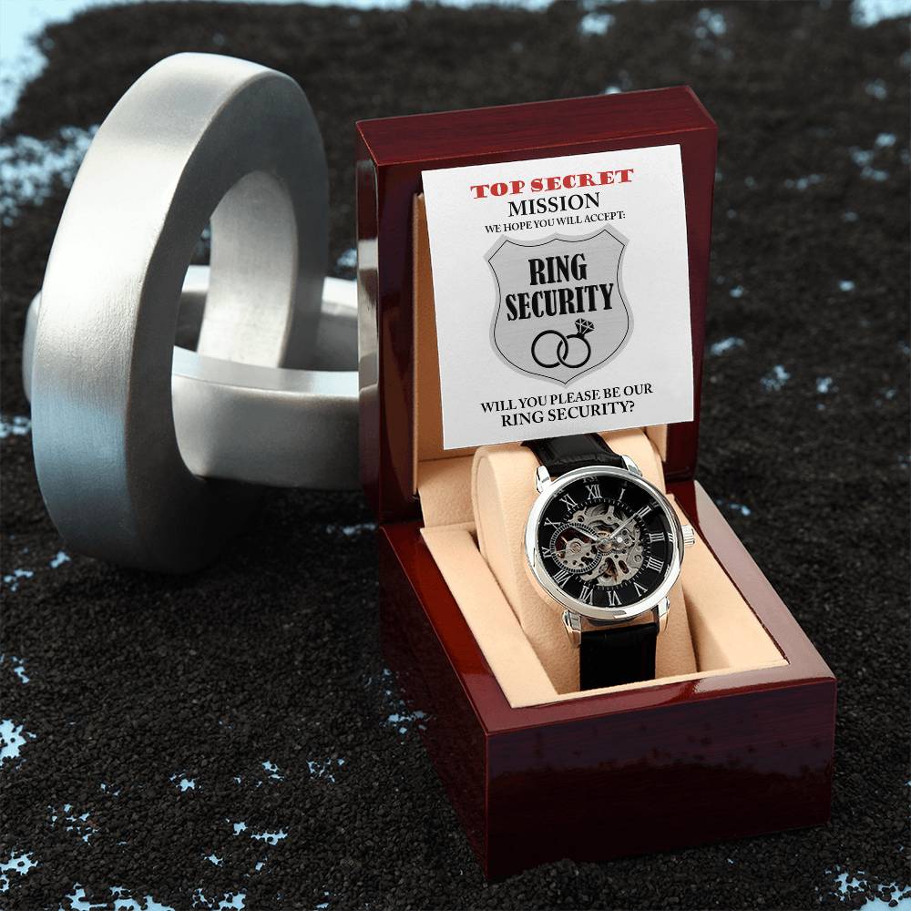 Ring Security-Top Secret Mission-Metal Chronograph Watch