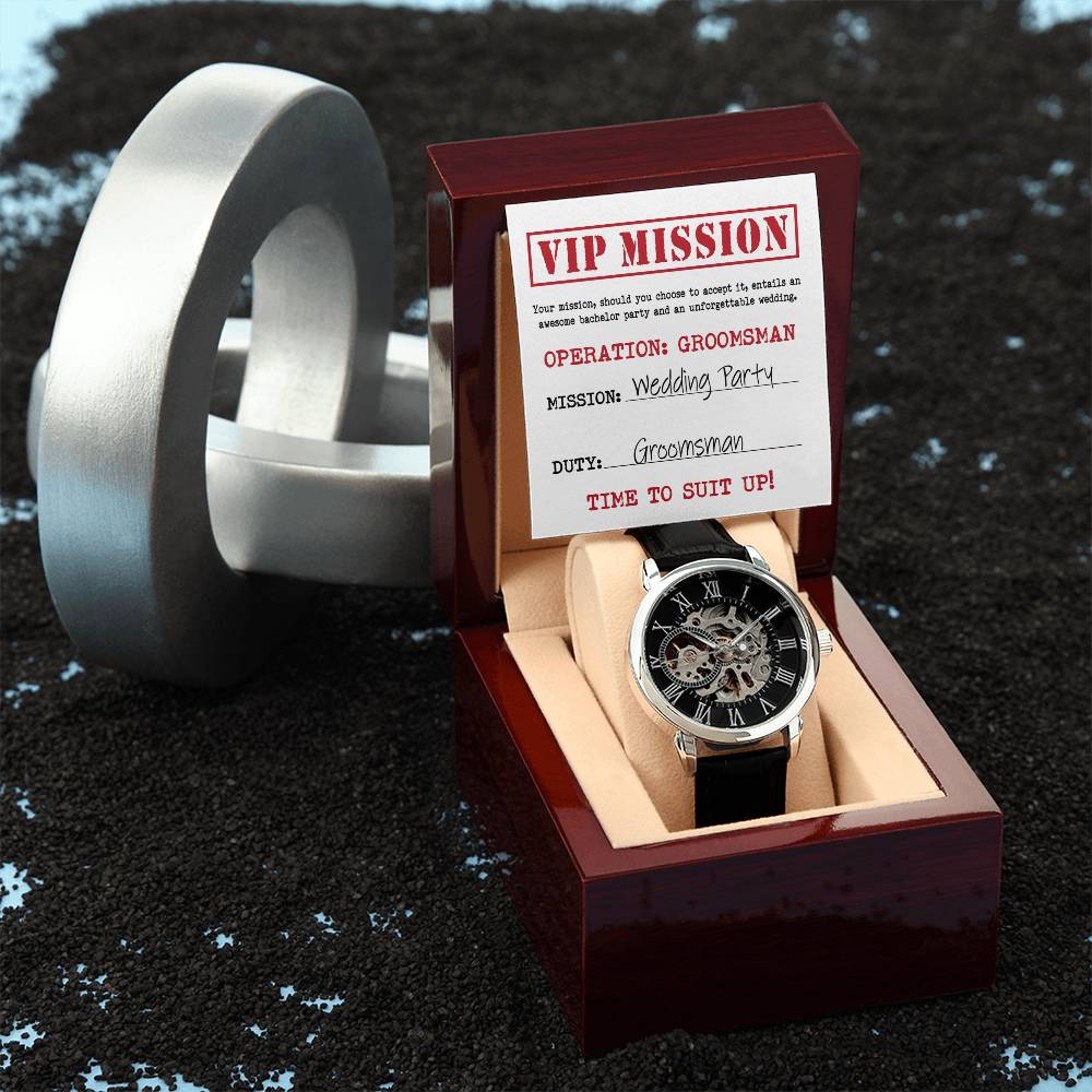Groomsman-VIP Mission-Metal Chronograph Watch