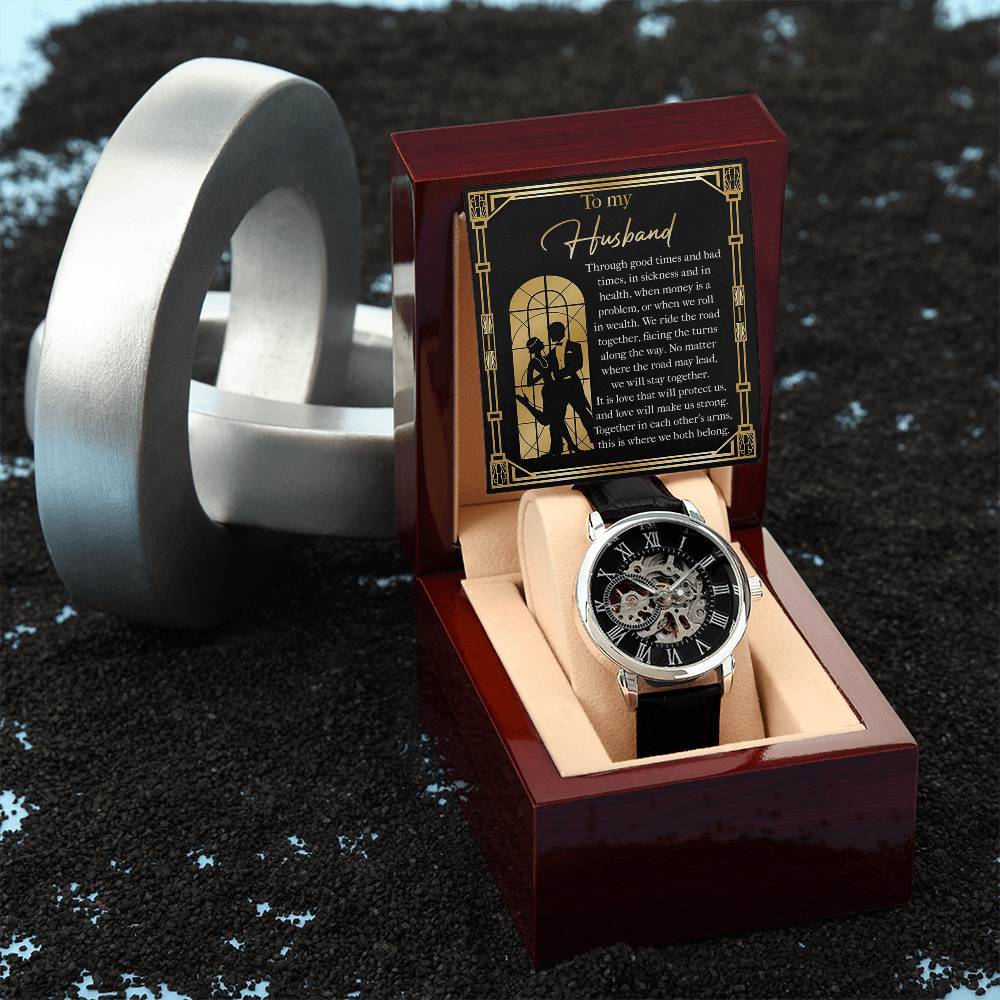 Husband-Make Us Strong-Metal Chronograph Watch