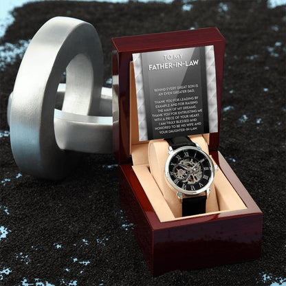 Father-in-Law-Of Your Heart-Metal Chronograph Watch
