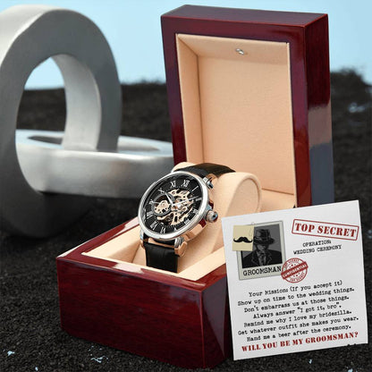Groomsman-Top Secret-Metal Chronograph Watch