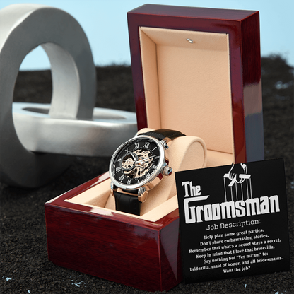 To the Groomsman Metal Watch