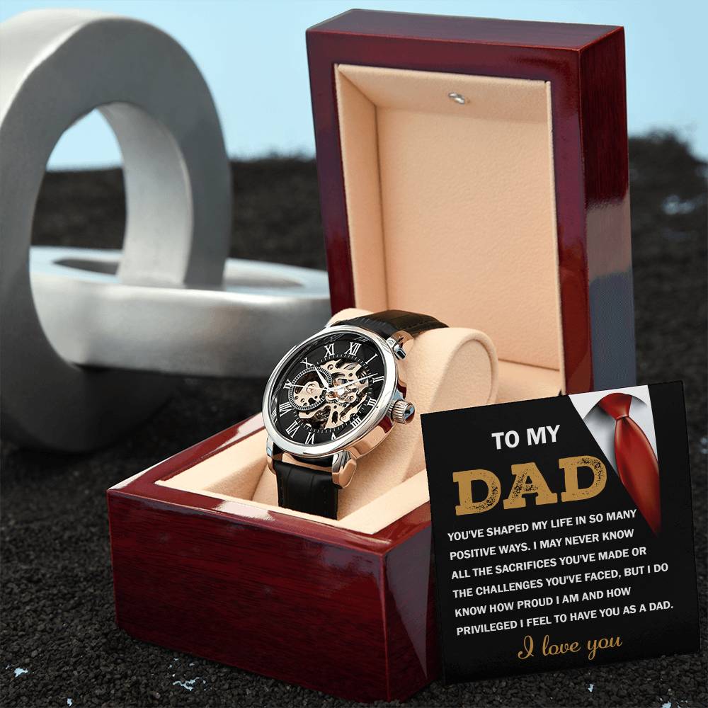 Dad-Shaped My Life-Metal Chronograph Watch