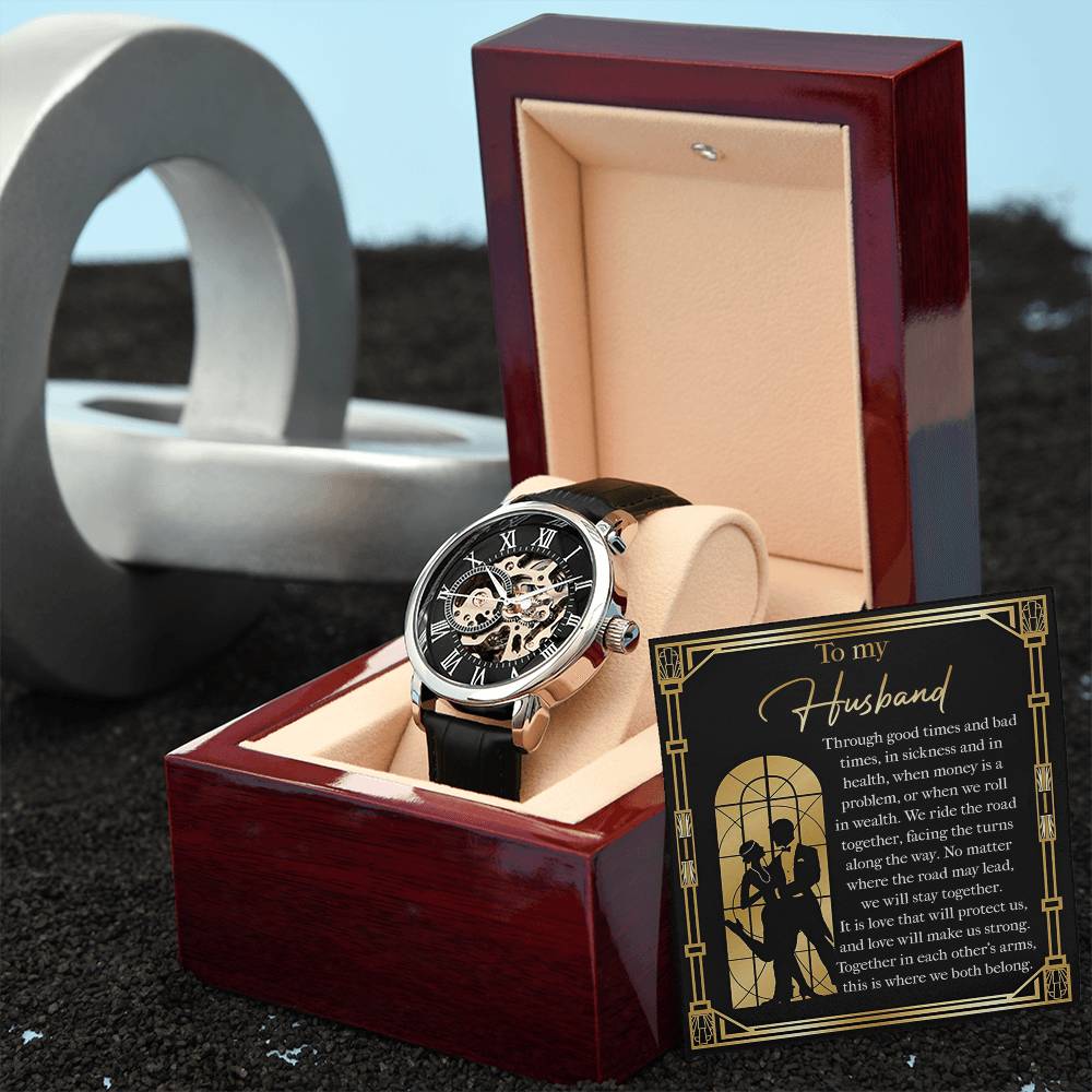 Husband-Make Us Strong-Metal Chronograph Watch