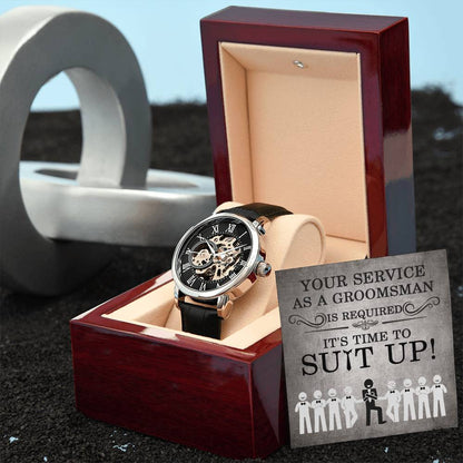 Groomsman-Your Service-Metal Chronograph Watch