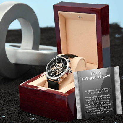 Father-in-Law-Of Your Heart-Metal Chronograph Watch