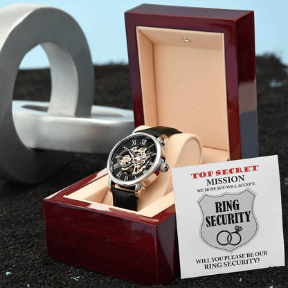 Ring Security-Top Secret Mission-Metal Chronograph Watch