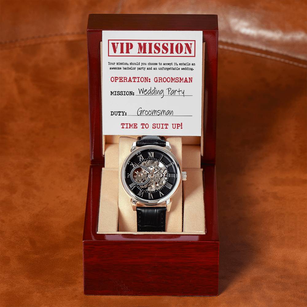 Groomsman-VIP Mission-Metal Chronograph Watch