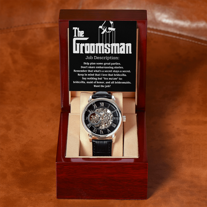 To the Groomsman Metal Watch