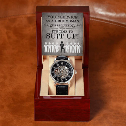 Groomsman-Your Service-Metal Chronograph Watch