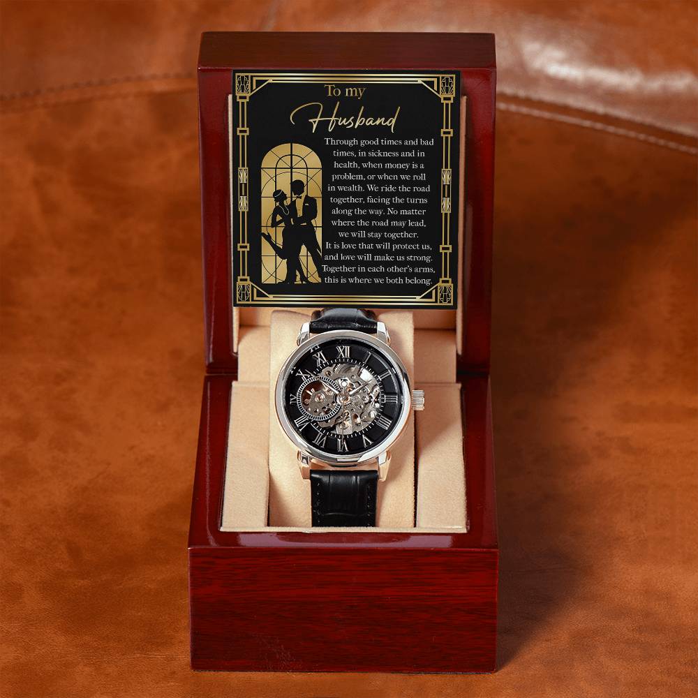 Husband-Make Us Strong-Metal Chronograph Watch