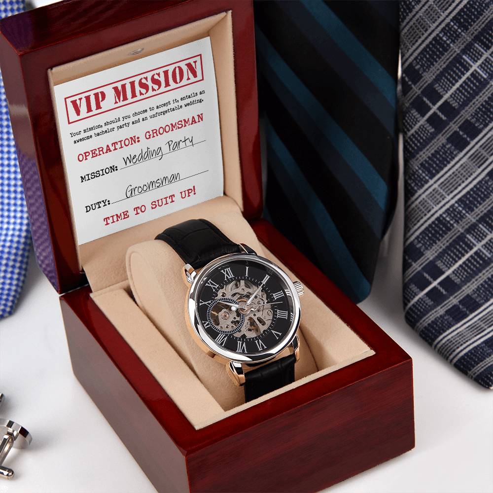 Groomsman-VIP Mission-Metal Chronograph Watch