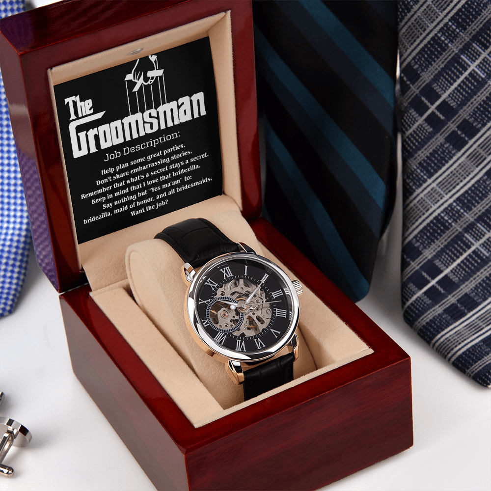 To the Groomsman Metal Watch