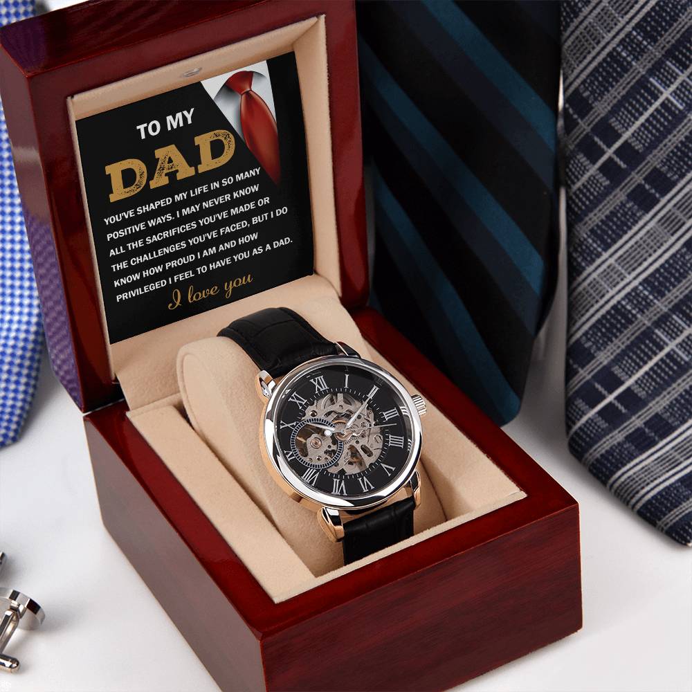 Dad-Shaped My Life-Metal Chronograph Watch