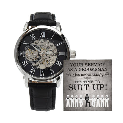 Groomsman-Your Service-Metal Chronograph Watch