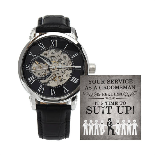 Groomsman-Your Service-Metal Chronograph Watch