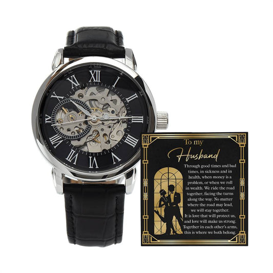 Husband-Make Us Strong-Metal Chronograph Watch