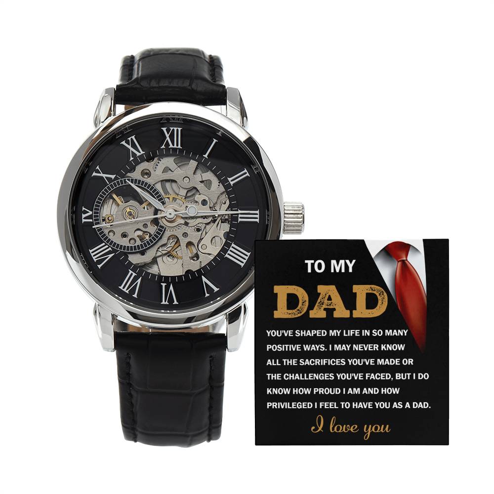 Dad-Shaped My Life-Metal Chronograph Watch