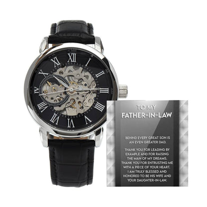 Father-in-Law-Of Your Heart-Metal Chronograph Watch