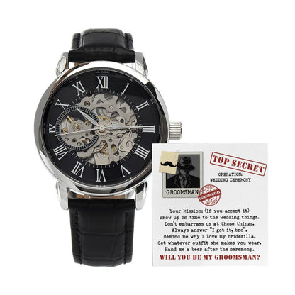 Groomsman-Top Secret-Metal Chronograph Watch