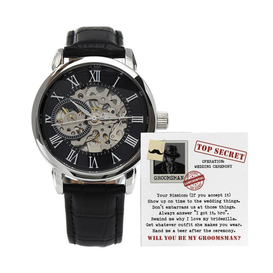 Groomsman-Top Secret-Metal Chronograph Watch