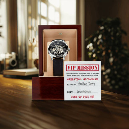 Groomsman-VIP Mission-Metal Chronograph Watch