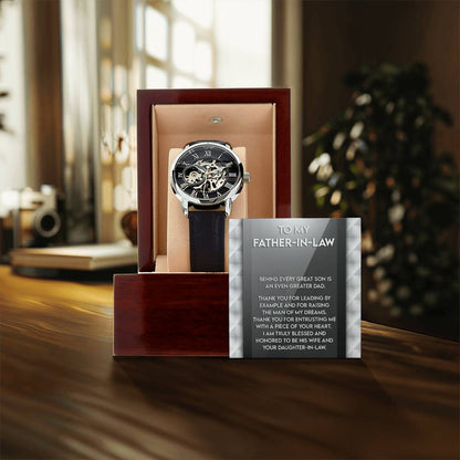 Father-in-Law-Of Your Heart-Metal Chronograph Watch