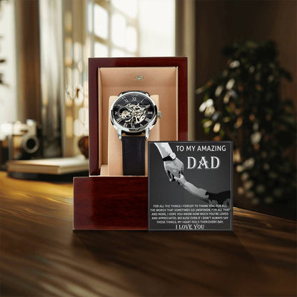 Dad-To Thank You-Metal Chronograph Watch