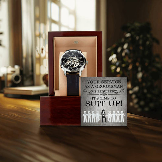 Groomsman-Your Service-Metal Chronograph Watch