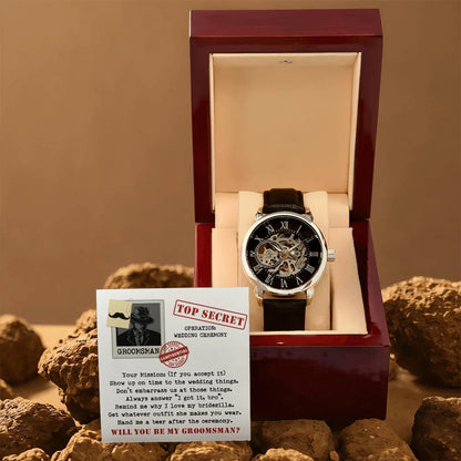 Groomsman-Top Secret-Metal Chronograph Watch