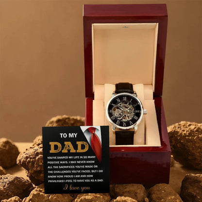 Dad-Shaped My Life-Metal Chronograph Watch