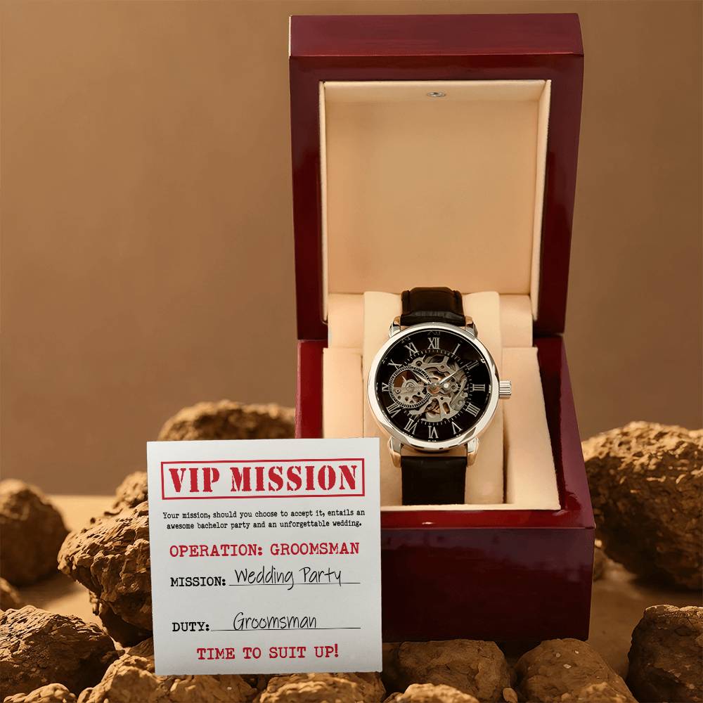 Groomsman-VIP Mission-Metal Chronograph Watch