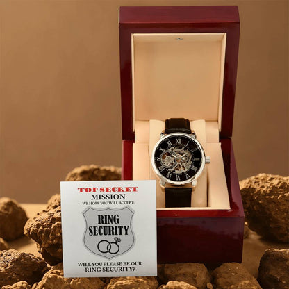 Ring Security-Top Secret Mission-Metal Chronograph Watch